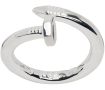 Silver Twisted Bolt Ring