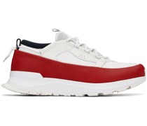 White & Red Glacier Trail Sneakers