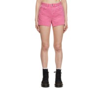 Pink 'Rise N Hi' Denim Shorts