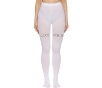 SSENSE Exclusive White 'God's Favorite' Tights