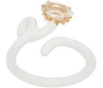 White Baby Vine Tendril Ring