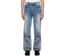 Blue Destroyed Jeans