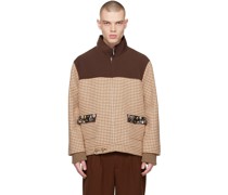 Brown Houndstooth Sweater