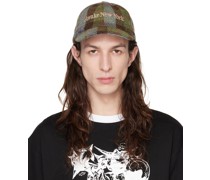Green & Brown Check Cap