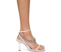 White Trinket Heeled Sandals