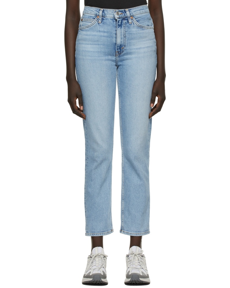 RE/DONE Damen Blue 70s Straight Jeans