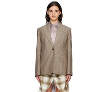 Brown Striped Blazer