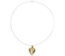 Silver & Gold Heart Necklace