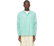 Green & Blue Striped Shirt