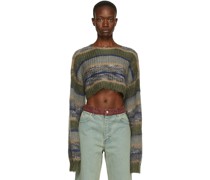 Multicolor Wide Cropped Sweater
