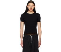 Black Gradient Rib T-Shirt