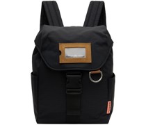 Black Ripstop Nylon Backpack