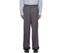 Gray Wide-Leg Trousers
