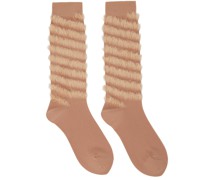 Pink Spiral Trim Socks