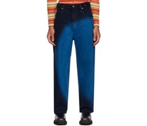 SSENSE Exclusive Blue Straight-Leg Jeans