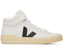 White & Black Minotaur High Sneakers