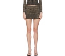 Black Laser-Cut Miniskirt