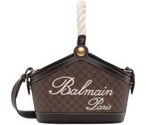 Brown Monogram Canvas & Leather Bucket Bag