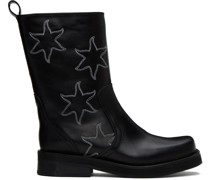 Black Delaware Star Boots