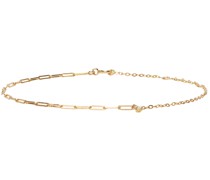 Gold Solitaire Diamond Anklet