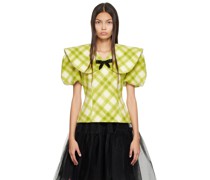 Green Check Blouse