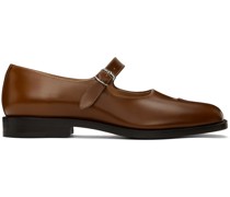 Brown Tabi Mary-Jane Loafers