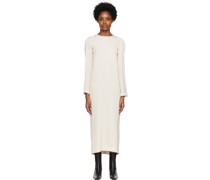 Off-White Slouched Shoulder Midi Dress