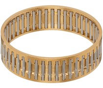 Gold & Silver Needle Cage Cuff Bracelet