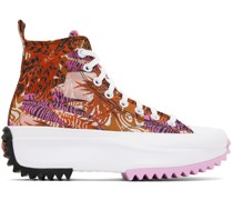 Pink & Orange Run Star Hike Tropical Florals Sneakers