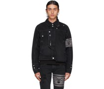 Black C2H4 Edition Denim 'C-MASTERMIND' Layered Jacket