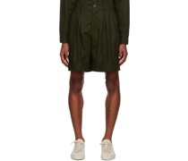 Green Cuffed Shorts