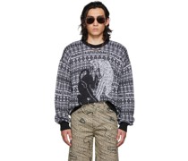 Gray & White Jaguars Sweater