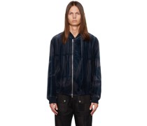 Navy Sun-Bleached Bomber Jacket