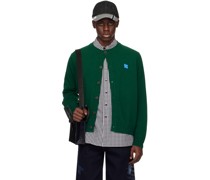 Green Significant Patch Cardigan
