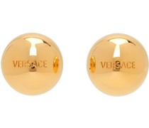 Gold Sphere Tiles Earrings