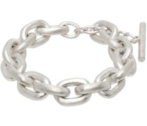 Silver Extra Small Links Toggle Chain Bracelet