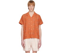 Orange Embroidered Shirt