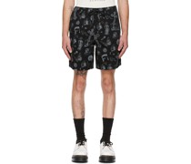 Black Kut Out Shorts