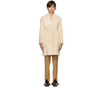 Off-White Collarless Coat