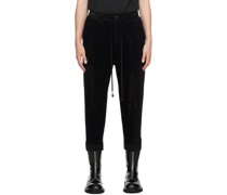 Black Paneled Trousers