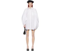 White Button Midi Dress