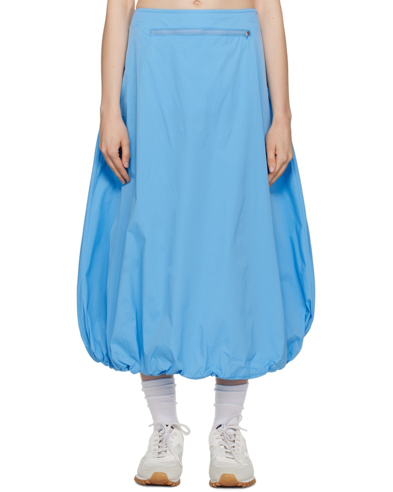 TheOpen Product Damen Blue Drawstring Midi Skirt