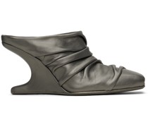 Gunmetal Cantilever And Twisted Mules