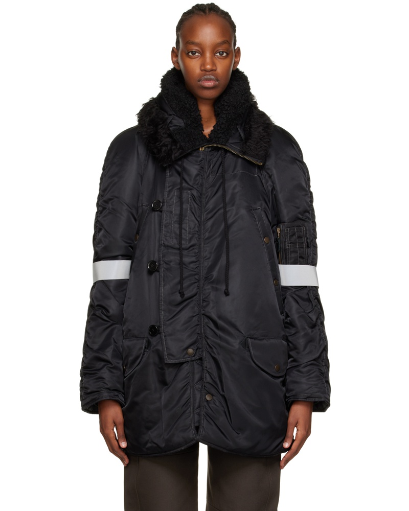 Maison Margiela Damen Black Arm Strap Jacket
