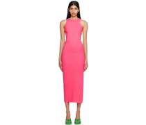 Pink Cutout Midi Dress