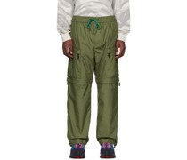 Khaki Zip Panel Cargo Pants