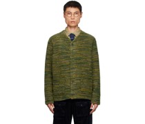 Green Button-Up Cardigan