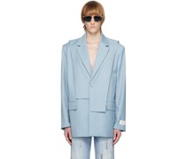 Blue Overlay Blazer