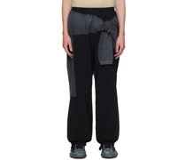 Black & Gray Combined Sweatpants