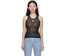 Black Mesh Tank Top